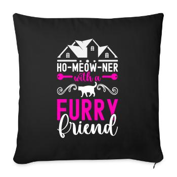 Pendaison de crémaillère des propriétaires - Housse de coussin décorative 45 x 45 cm - noir - Devant