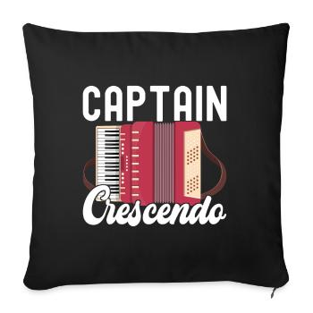 Accordéon Instrument Accordéoniste - Housse de coussin décorative 45 x 45 cm - noir - Devant