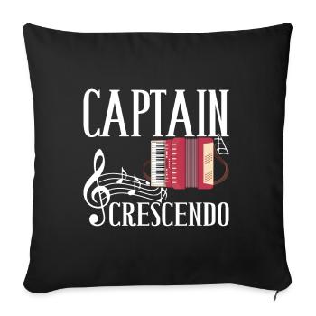 Accordéon Instrument Accordéoniste - Housse de coussin décorative 45 x 45 cm - noir - Devant