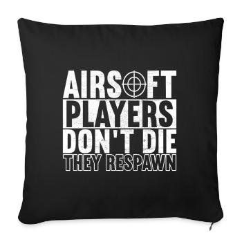 Pistolet Airsoft Airsoft Hobby - Housse de coussin décorative 45 x 45 cm - noir - Devant