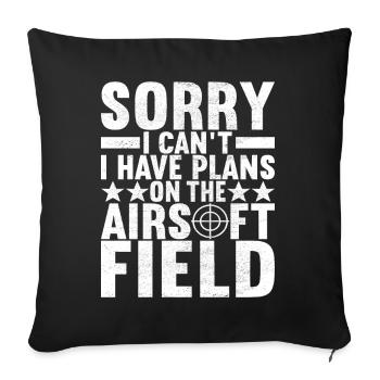 Pistolet Airsoft Airsoft Hobby - Housse de coussin décorative 45 x 45 cm - noir - Devant