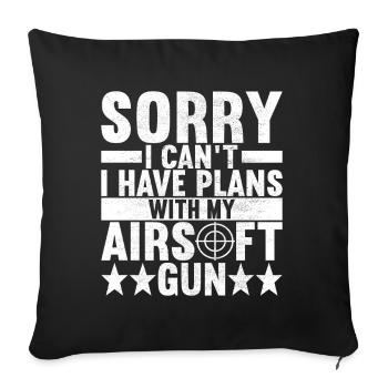 Pistolet Airsoft Airsoft Hobby - Housse de coussin décorative 45 x 45 cm - noir - Devant