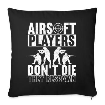 Pistolet Airsoft Airsoft Hobby - Housse de coussin décorative 45 x 45 cm - noir - Devant