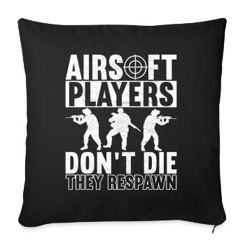 Pistolet Airsoft Airsoft Hobby - Housse de coussin décorative 45 x 45 cm - noir - Devant