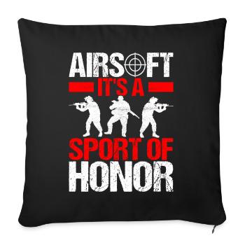Pistolet Airsoft Airsoft Hobby - Housse de coussin décorative 45 x 45 cm - noir - Devant