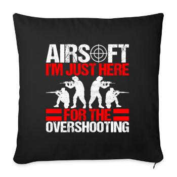 Pistolet Airsoft Airsoft Hobby - Housse de coussin décorative 45 x 45 cm - noir - Devant