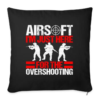 Pistolet Airsoft Airsoft Hobby - Housse de coussin décorative 45 x 45 cm - noir - Devant