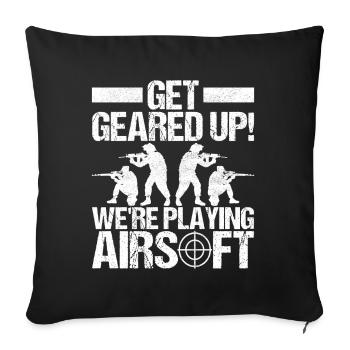 Pistolet Airsoft Airsoft Hobby - Housse de coussin décorative 45 x 45 cm - noir - Devant