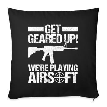 Pistolet Airsoft Airsoft Hobby - Housse de coussin décorative 45 x 45 cm - noir - Devant