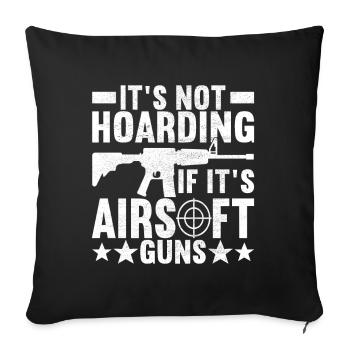 Pistolet Airsoft Airsoft Hobby - Housse de coussin décorative 45 x 45 cm - noir - Devant