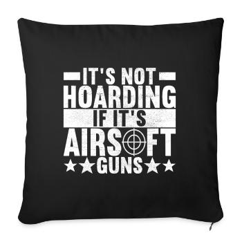Pistolet Airsoft Airsoft Hobby - Housse de coussin décorative 45 x 45 cm - noir - Devant