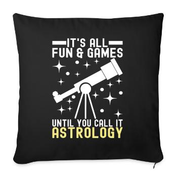 Atronome Astronomy - Sofa pillowcase 17,3'' x 17,3'' (45 x 45 cm) - black - Front