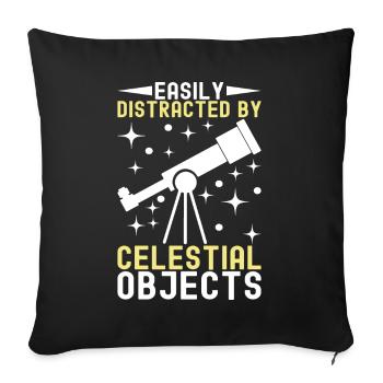 Atronome Astronomy - Sofa pillowcase 17,3'' x 17,3'' (45 x 45 cm) - black - Front