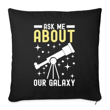 Atronome Astronomy - Sofa pillowcase 17,3'' x 17,3'' (45 x 45 cm) - black - Front