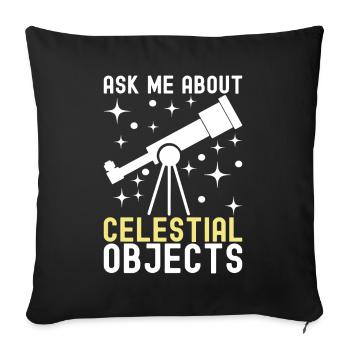 Atronome Astronomy - Sofa pillowcase 17,3'' x 17,3'' (45 x 45 cm) - black - Front