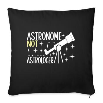 Astronomie astronome - Housse de coussin décorative 45 x 45 cm - noir - Devant
