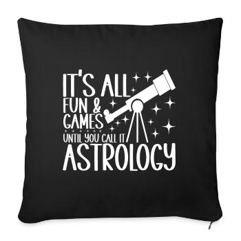 Astronomie astronome - Housse de coussin décorative 45 x 45 cm - noir - Devant