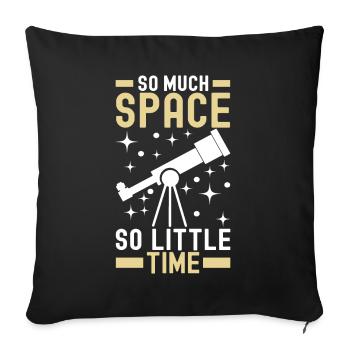Astronomie astronome - Housse de coussin décorative 45 x 45 cm - noir - Devant