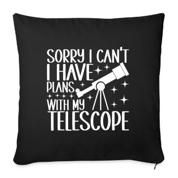 Astronomie astronome - Housse de coussin décorative 45 x 45 cm - noir - Devant
