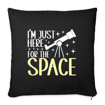 Astronomie astronome - Housse de coussin décorative 45 x 45 cm - noir - Devant