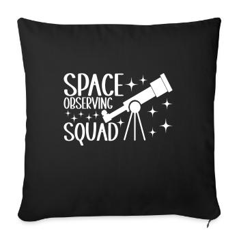 Astronomie astronome - Housse de coussin décorative 45 x 45 cm - noir - Devant
