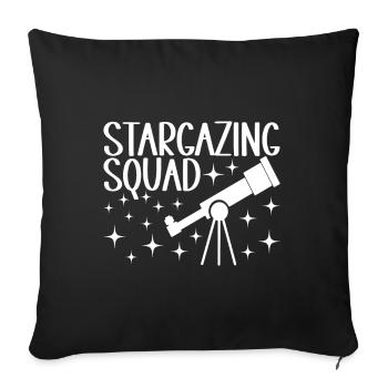 Astronomie astronome - Housse de coussin décorative 45 x 45 cm - noir - Devant