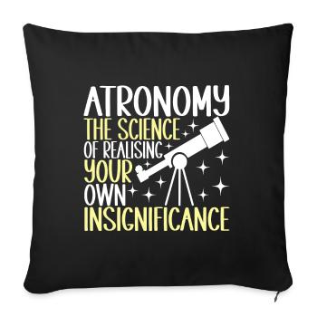 Astronomie astronome - Housse de coussin décorative 45 x 45 cm - noir - Devant