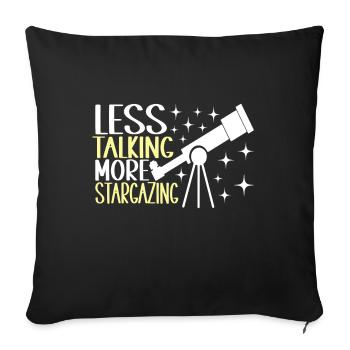 Astronomie astronome - Housse de coussin décorative 45 x 45 cm - noir - Devant