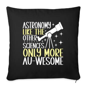 Astronomer Astronomy - Sofa pillowcase 17,3'' x 17,3'' (45 x 45 cm) - black - Front