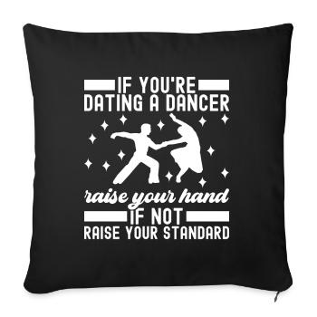 Danse de salon Danseuses de salon Danseuses de salon Danseuses de salon - Housse de coussin décorative 45 x 45 cm - noir - Devant