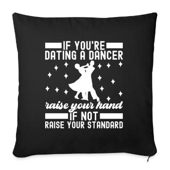 Danse de salon Danseuses de salon Danseuses de salon Danseuses de salon - Housse de coussin décorative 45 x 45 cm - noir - Devant