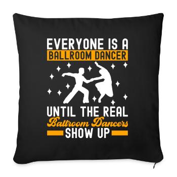 Danse de salon Danseuses de salon Danseuses de salon Danseuses de salon - Housse de coussin décorative 45 x 45 cm - noir - Devant