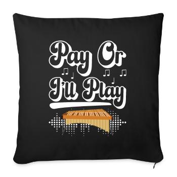 Vibraphon, vibraphonist - Sofa pillowcase 17,3'' x 17,3'' (45 x 45 cm) - black - Front