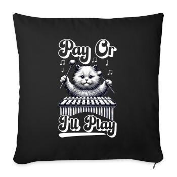 Vibraphon, vibraphonist - Sofa pillowcase 17,3'' x 17,3'' (45 x 45 cm) - black - Front