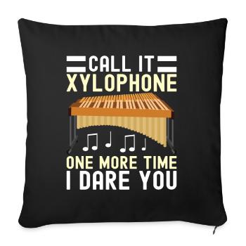 Vibraphon Vibraphonist - Sofakissenbezug 45 x 45 cm - Schwarz - Vorne