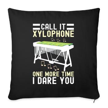 Vibraphon Vibraphonist - Sofakissenbezug 45 x 45 cm - Schwarz - Vorne
