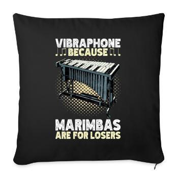 Vibraphon Vibraphonist - Sofakissenbezug 45 x 45 cm - Schwarz - Vorne