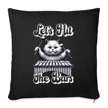 Vibraphon, vibraphonist - Sofa pillowcase 17,3'' x 17,3'' (45 x 45 cm) - black - Front