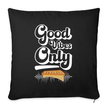 Vibraphon, vibraphonist - Sofa pillowcase 17,3'' x 17,3'' (45 x 45 cm) - black - Front