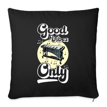 Vibraphon, vibraphonist - Sofa pillowcase 17,3'' x 17,3'' (45 x 45 cm) - black - Front