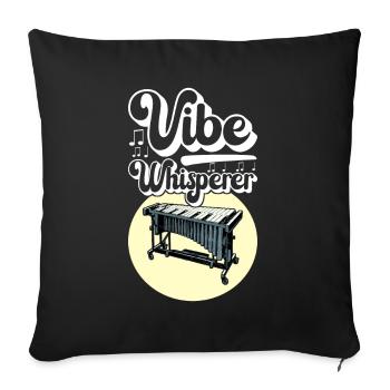 Vibraphon, vibraphonist - Sofa pillowcase 17,3'' x 17,3'' (45 x 45 cm) - black - Front