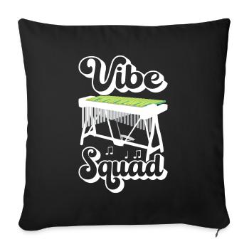 Vibraphon, vibraphoniste - Housse de coussin décorative 45 x 45 cm - noir - Devant