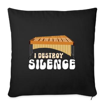 Vibraphon, vibraphonist - Sofa pillowcase 17,3'' x 17,3'' (45 x 45 cm) - black - Front