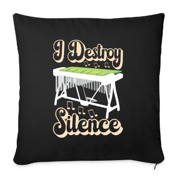 Vibraphon, vibraphonist - Sofa pillowcase 17,3'' x 17,3'' (45 x 45 cm) - black - Front