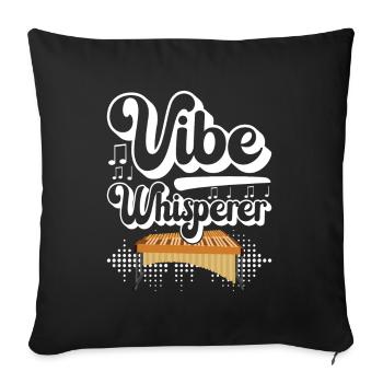 Vibraphon, vibraphoniste - Housse de coussin décorative 45 x 45 cm - noir - Devant