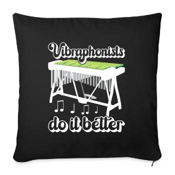 Vibraphon, vibraphonist - Sofa pillowcase 17,3'' x 17,3'' (45 x 45 cm) - black - Front