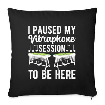 Vibraphon, vibraphonist - Sofa pillowcase 17,3'' x 17,3'' (45 x 45 cm) - black - Front