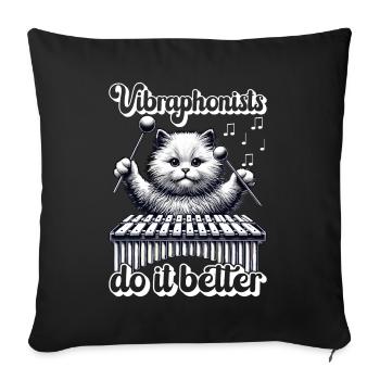 Vibraphon, vibraphonist - Sofa pillowcase 17,3'' x 17,3'' (45 x 45 cm) - black - Front