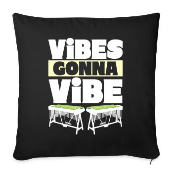 Vibraphon, vibraphonist - Sofa pillowcase 17,3'' x 17,3'' (45 x 45 cm) - black - Front