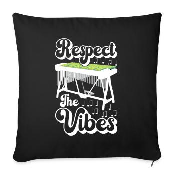 Vibraphon, vibraphonist - Sofa pillowcase 17,3'' x 17,3'' (45 x 45 cm) - black - Front